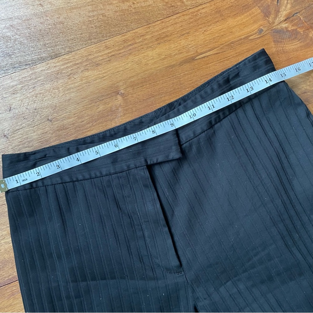 Anne Klein 2 Black Cotton Striped Blazer & Pants Suit Set size 6 - Picture 11 of 15